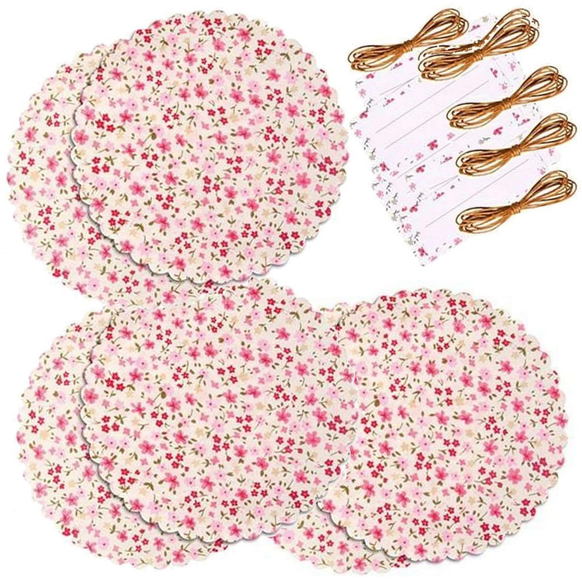 Rayher 5 sets décoratif pour pot de confiture Fleurs