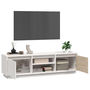 Voir la diapositive 5 : VIDAXL Meuble TV Blanc 140x35x40 cm Bois de pin massif