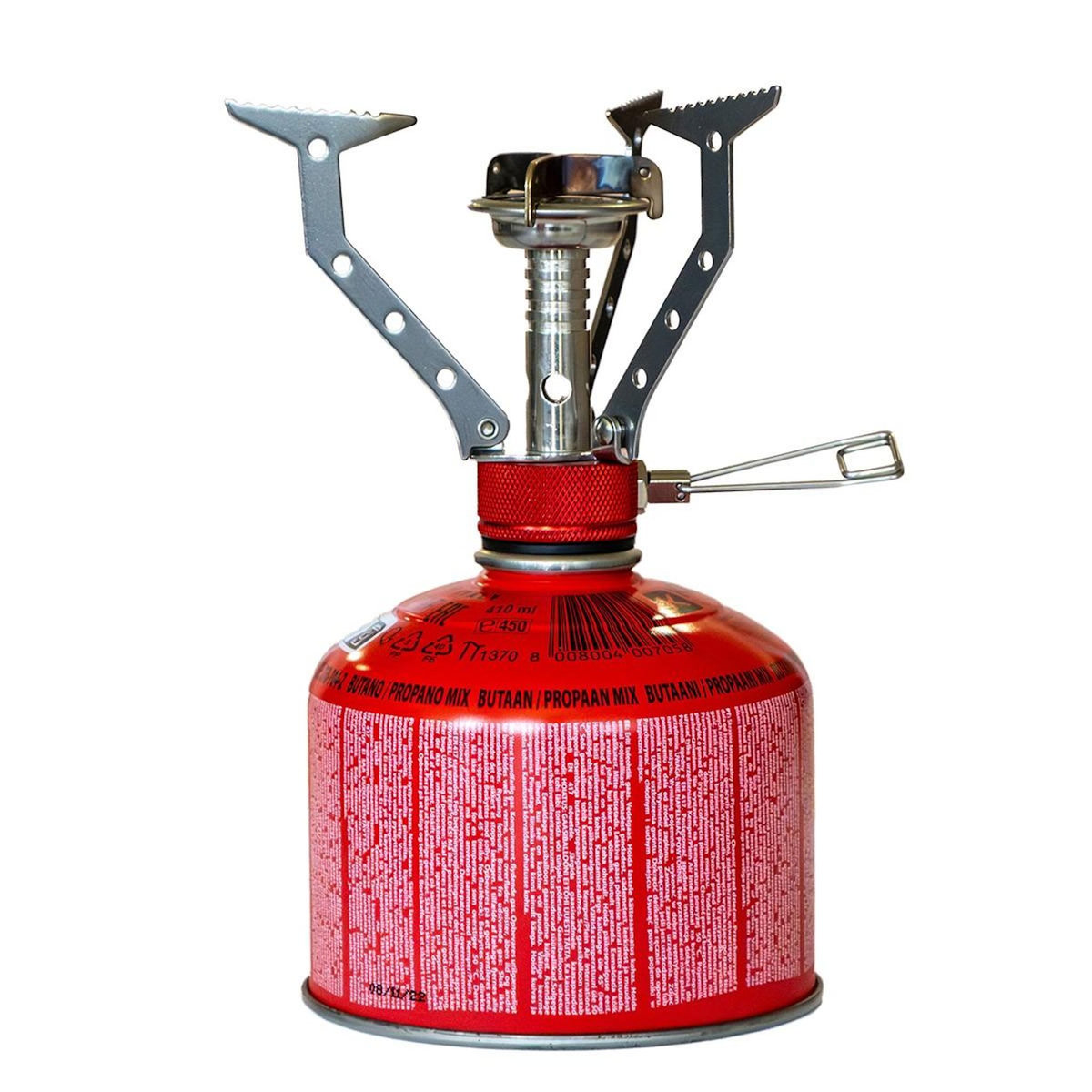 Kemper Réchaud gaz portable 4.5 kW + 2 cartouches gaz 230gr - Brûleur randonnée anti-vent Pliable Léger Camping Haute montagne KEMPER