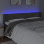 Voir la diapositive 4 : VIDAXL Tete de lit a LED Gris fonce 203x16x78/88 cm Velours