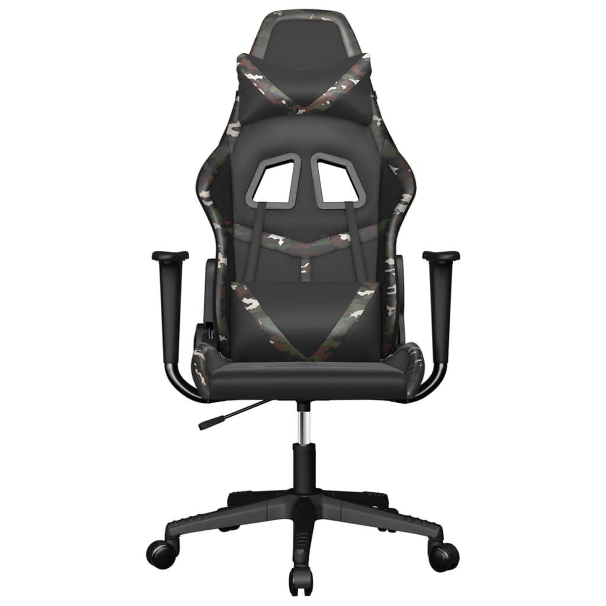 Voir la diapositive 3 : VIDAXL Chaise de jeu Noir et camouflage Similicuir