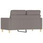 Voir la diapositive 5 : VIDAXL Canape a 2 places Taupe 120 cm Tissu