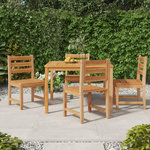 VIDAXL Chaises de jardin lot de 4 Bois de teck solide