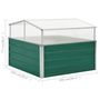 Voir la diapositive 6 : VIDAXL Serre Vert 100x100x77 cm Acier galvanise