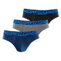 Voir la diapositive 1 : UMBRO Lot de 3 slips homme en coton ceinture bleue Diamon