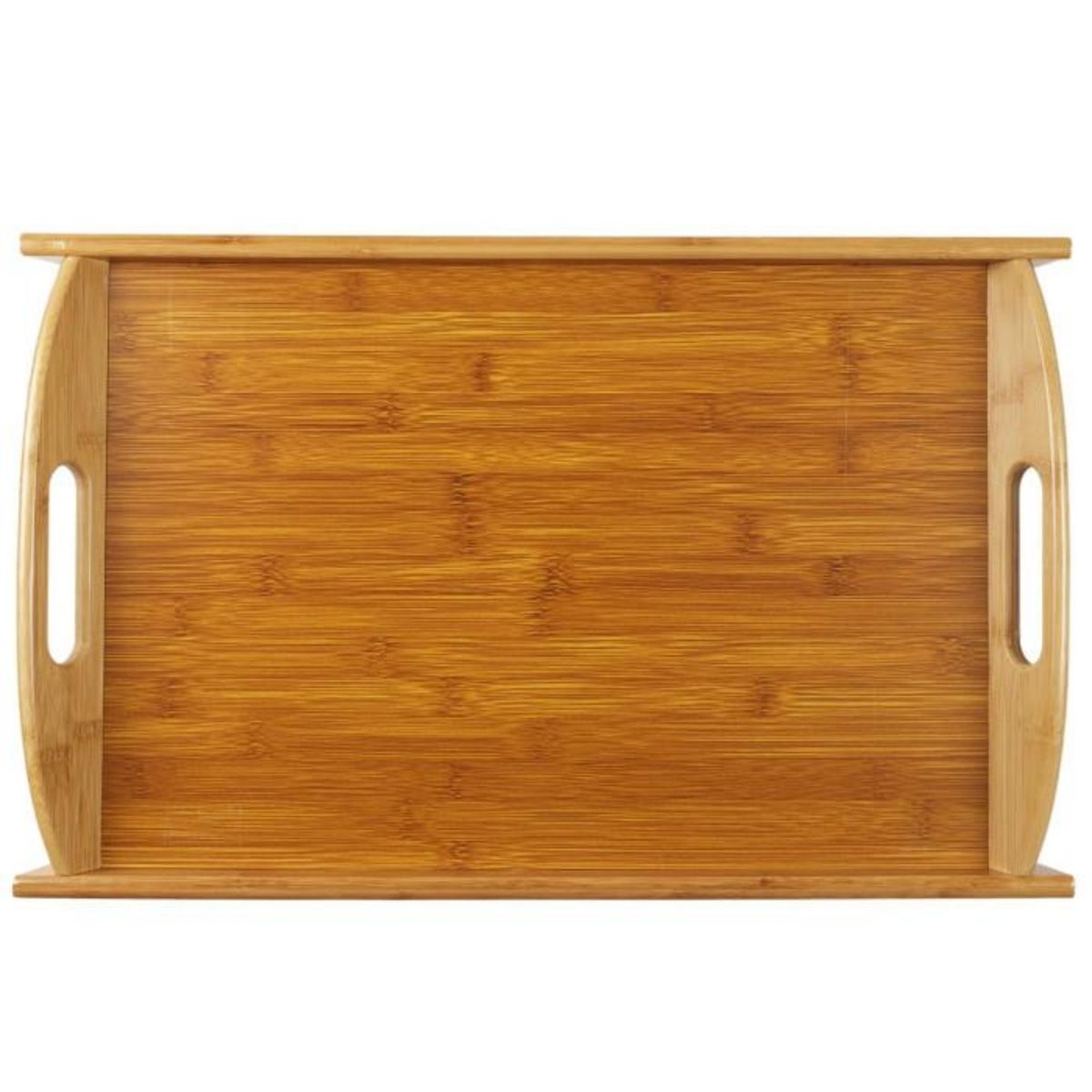 Paris Prix Lot de 3 Plateaux de Service  Bambou  52cm Beige