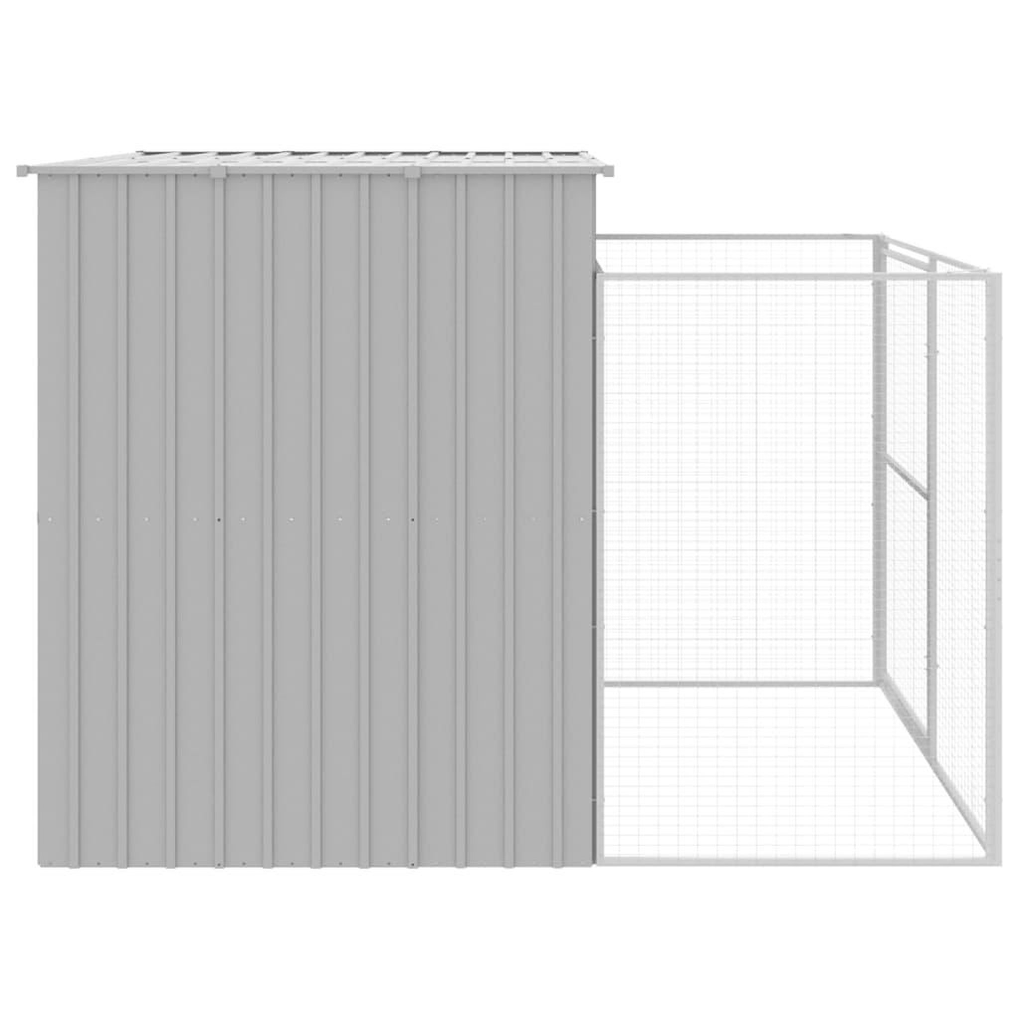 Voir la diapositive 4 : VIDAXL Niche pour chien avec cour gris clair 214x253x181 cm