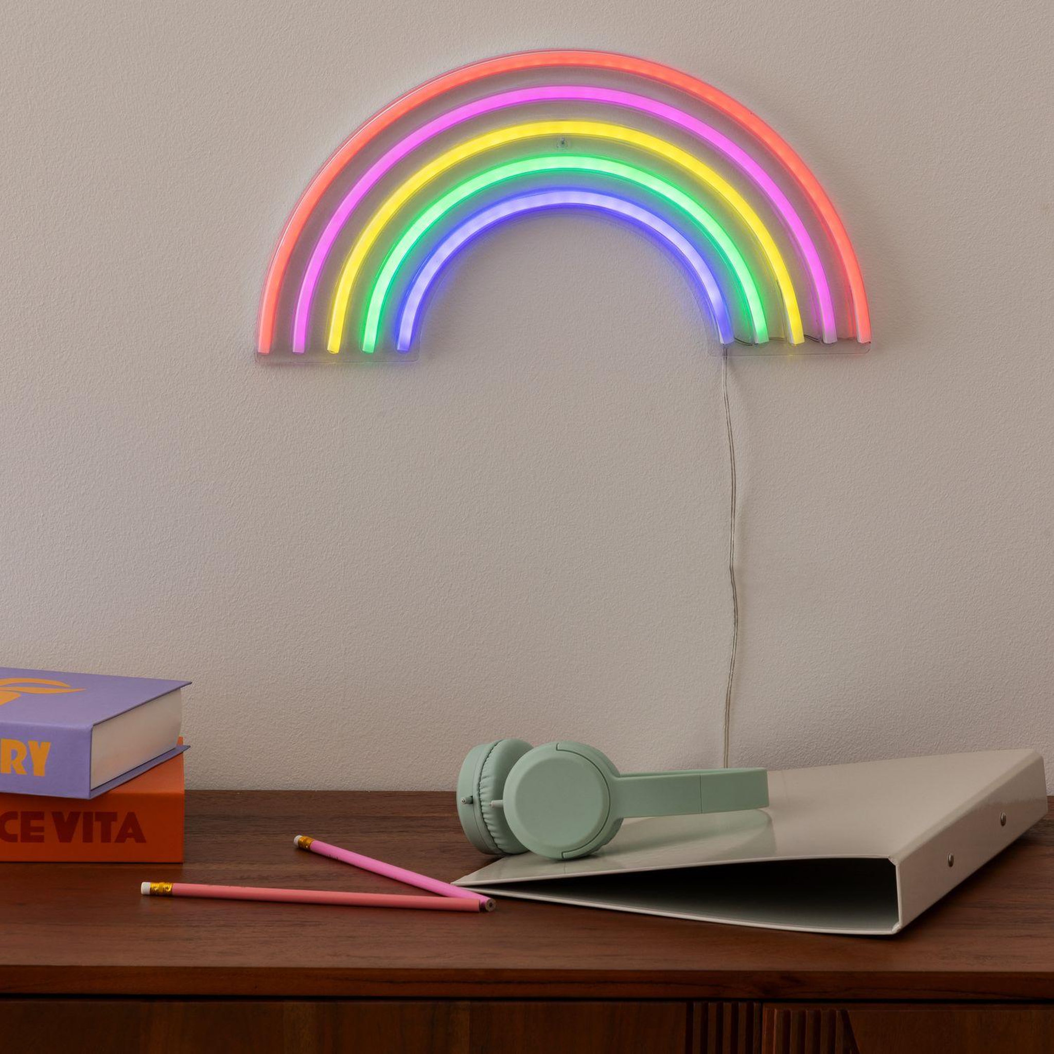 Voir la diapositive 2 : ATMOSPHERA Néon LED mural arc-en-ciel - Multicolore