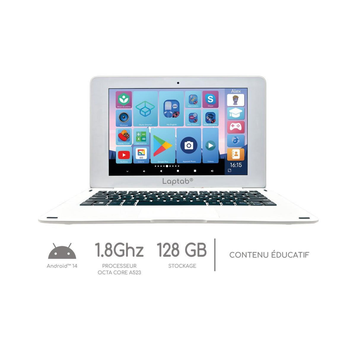 Lexibook LAPTAB 10 : Ordinateur Android Tactile 10  avec Contenu Éducatif et Contrôle Parental