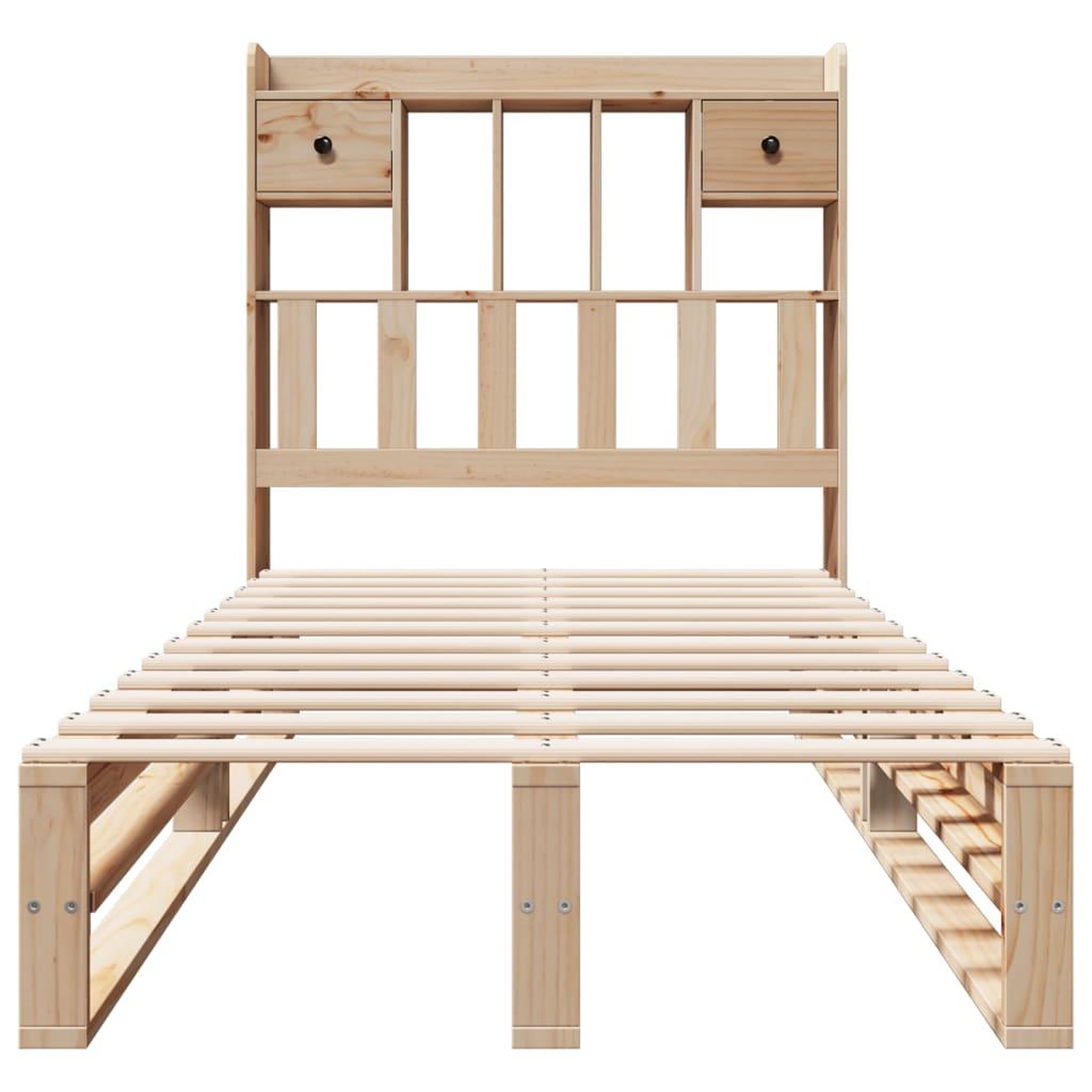 Voir la diapositive 4 : VIDAXL Lit bibliotheque sans matelas 90x190 cm bois de pin massif