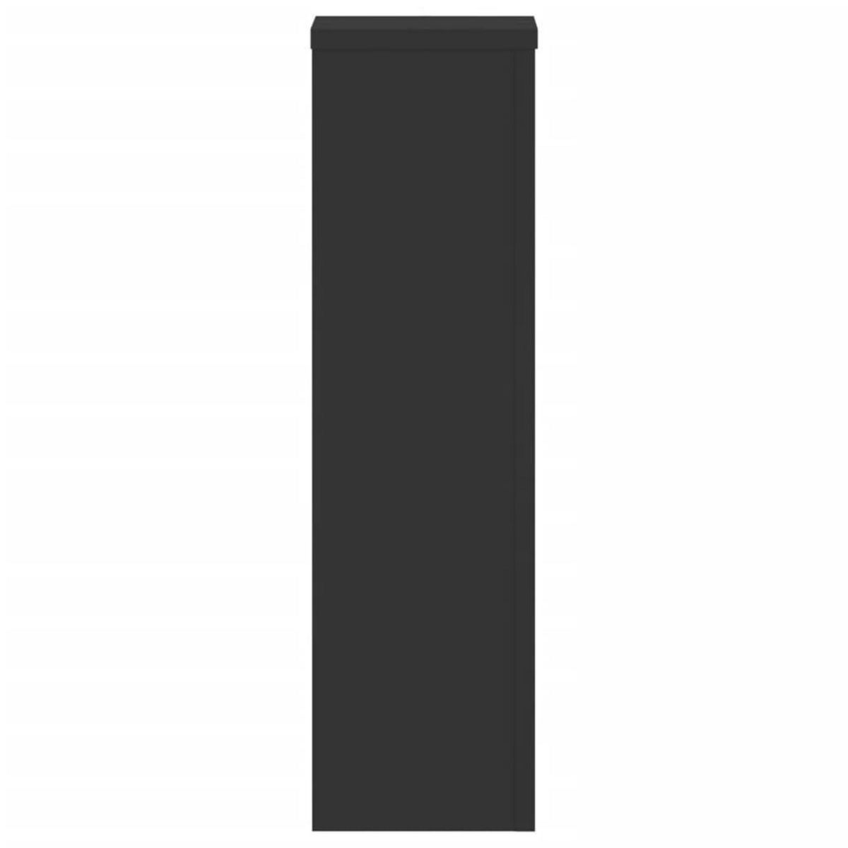 VIDAXL Supports pour plantes 2 pcs noir 17x17x60 cm bois d'ingenierie