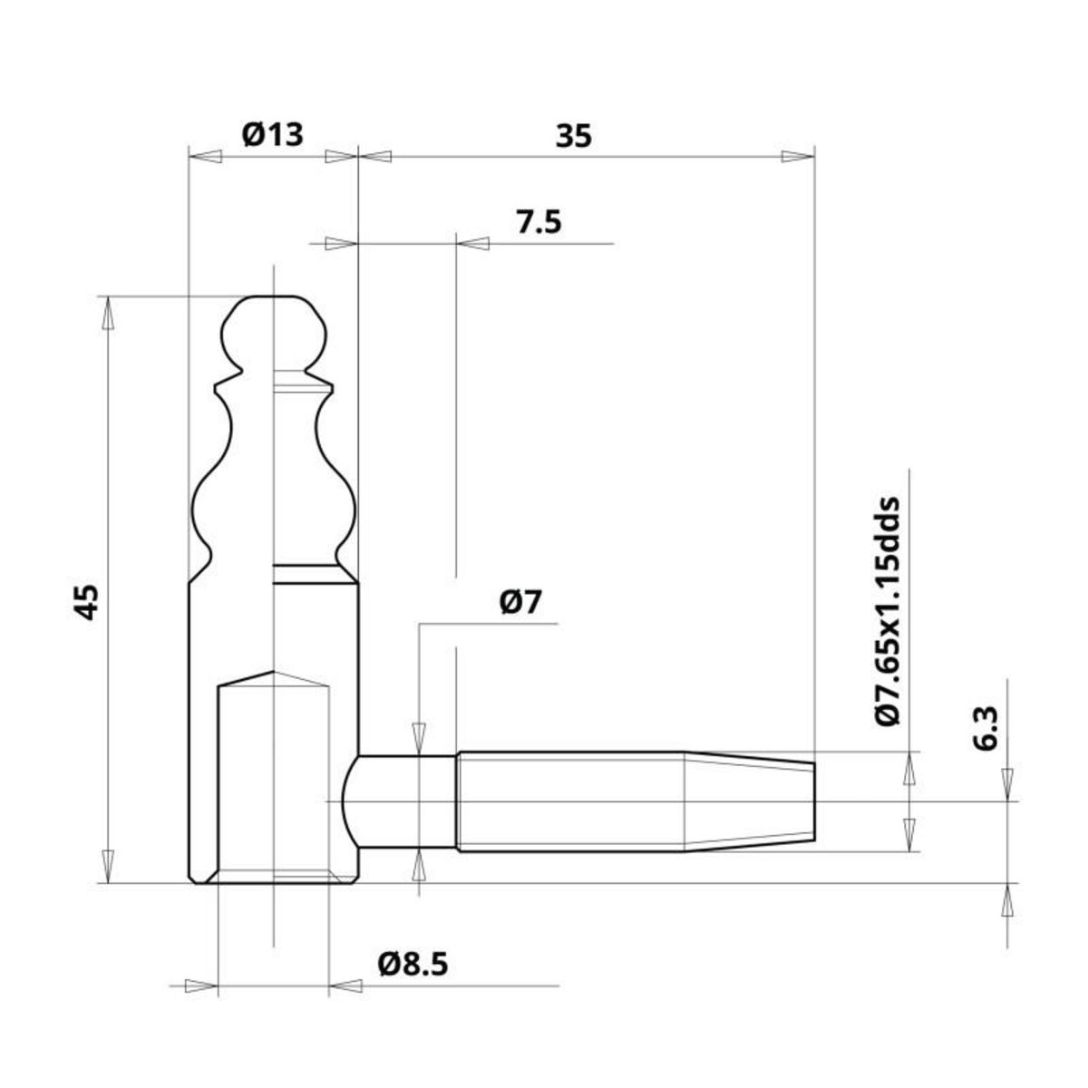 OTLAV Fiche femelle 190 13 phosphatée OTLAV CF190130G204