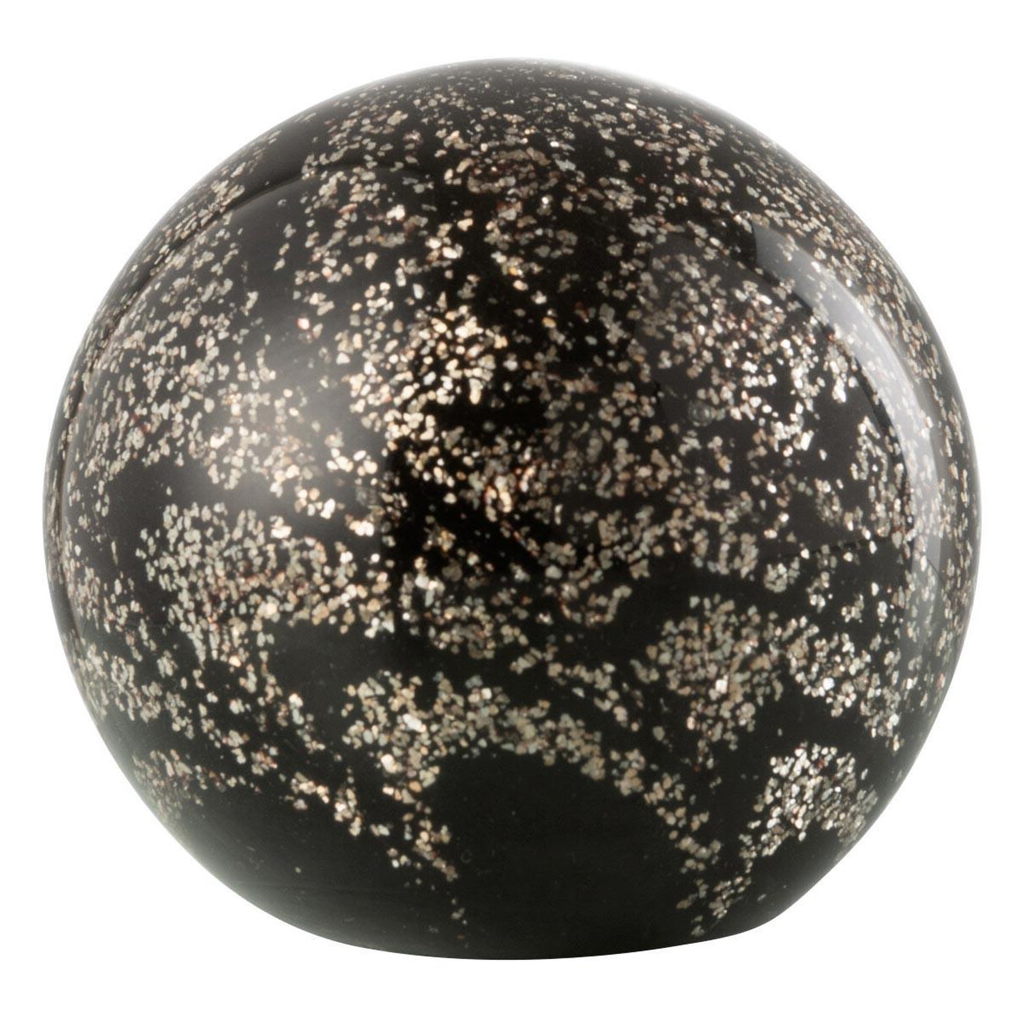 J-LINE Presse-papier en verre  stardust  10cm noir & or