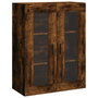 Voir la diapositive 2 : VIDAXL Armoire murale chene fume 69,5x34x90 cm
