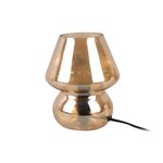 Leitmotiv Lampe à poser vintage en verre - Hauteur 18 cm - Marron sable