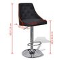 Voir la diapositive 6 : VIDAXL Tabourets de bar lot de 2 bois courbe et tissu
