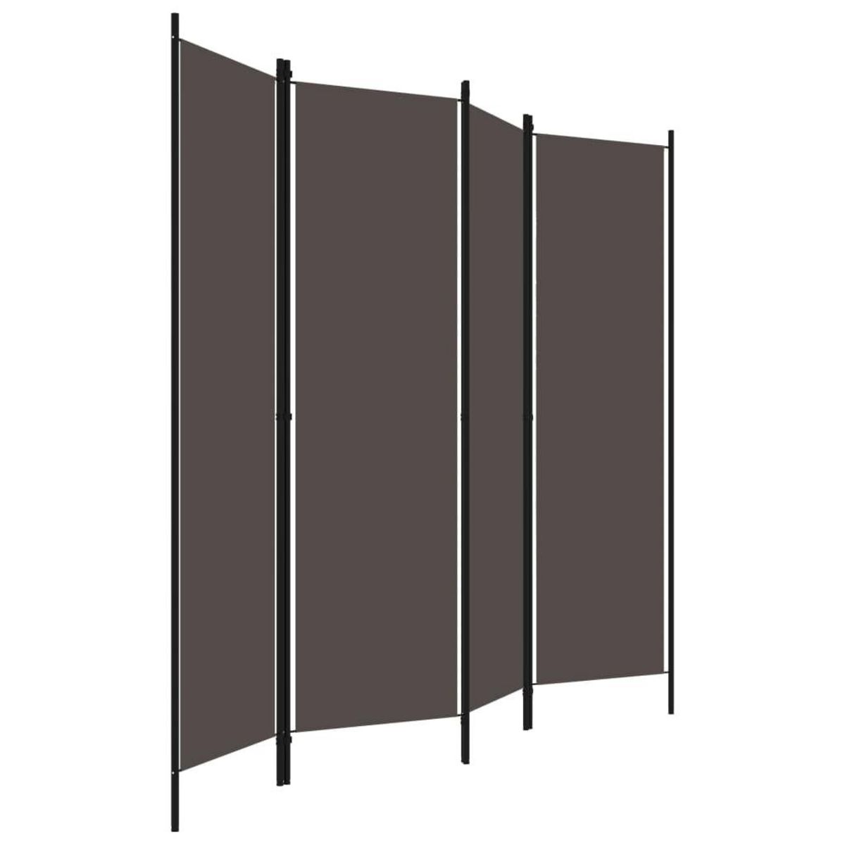 VIDAXL Cloison de separation 4 panneaux Anthracite 200x180 cm