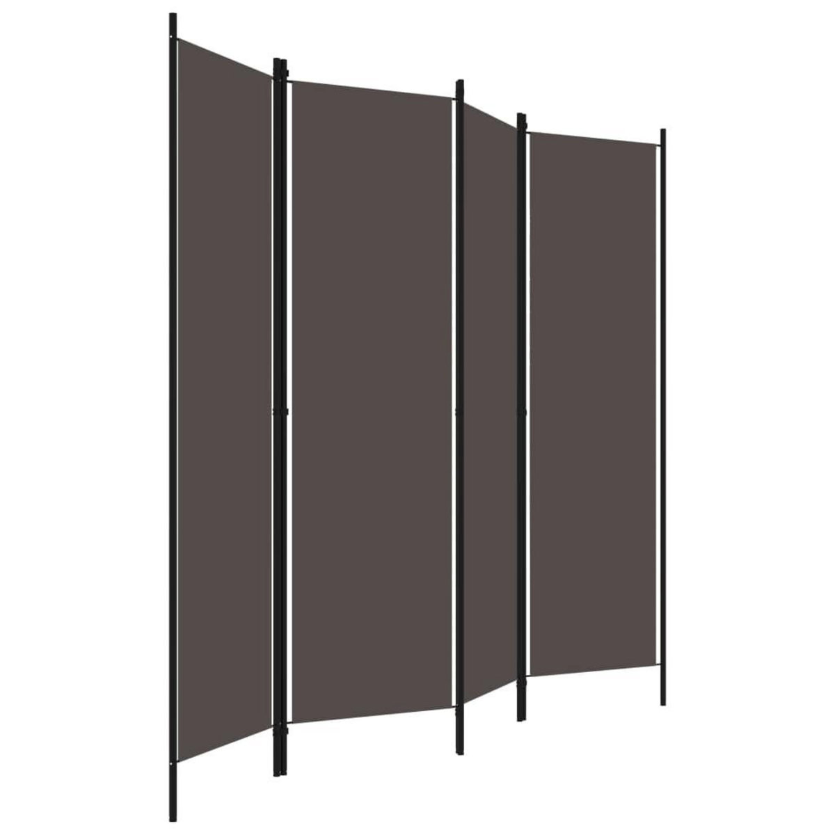VIDAXL Cloison de separation 4 panneaux Anthracite 200x180 cm