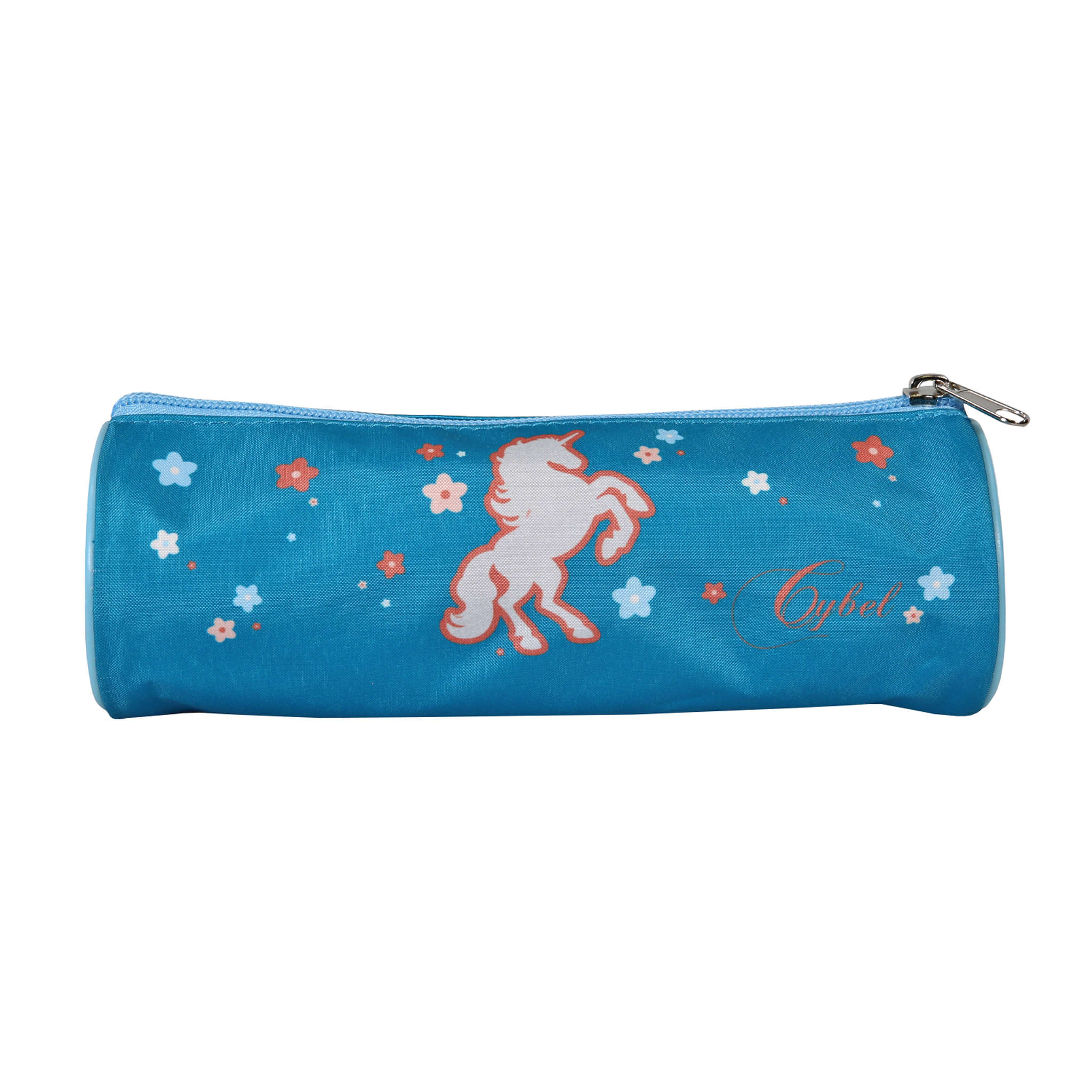 Voir la diapositive 4 : Bagtrotter Cybel - Trousse scolaire ronde Licorne - Bleu - Fille - 1 Compartiment
