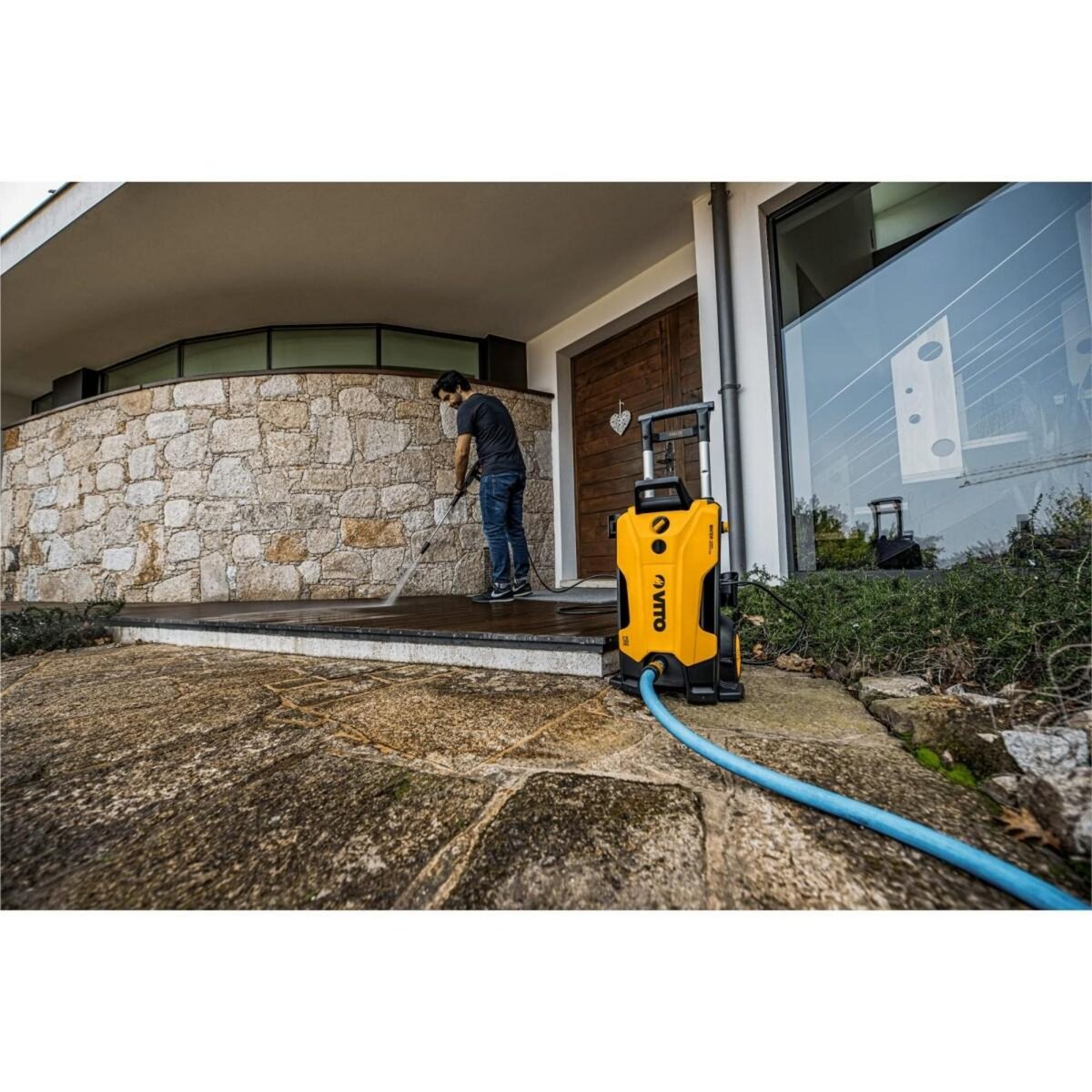 VITO Pro-Power Lance Nettoyeur Haute Pression réglable 180 bar - Lance Métal robuste - Compatible nettoyeurs WR VITO