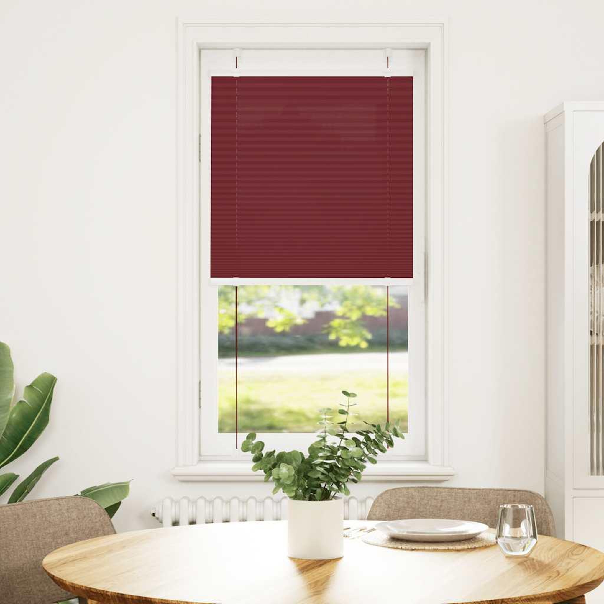 Voir la diapositive 2 : VIDAXL Store plisse rouge bordeaux 65x150 cm largeur du tissu 64,4 cm