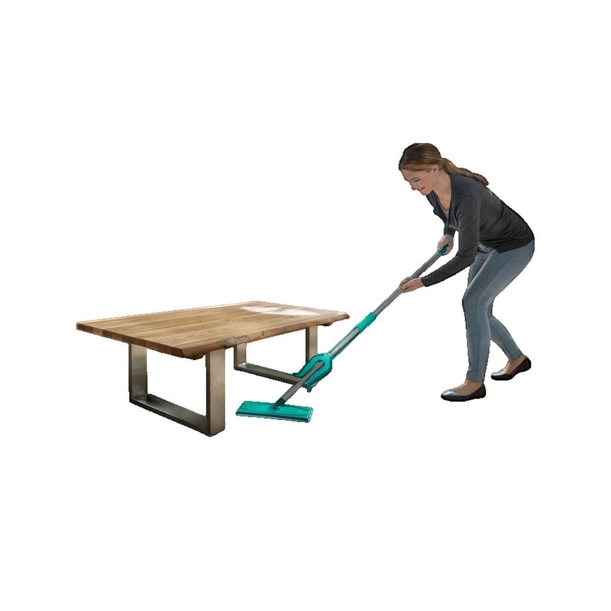 Voir la diapositive 4 : Leifheit Balai Leifheit picobello m micro duo 33 cm turquoise/gris