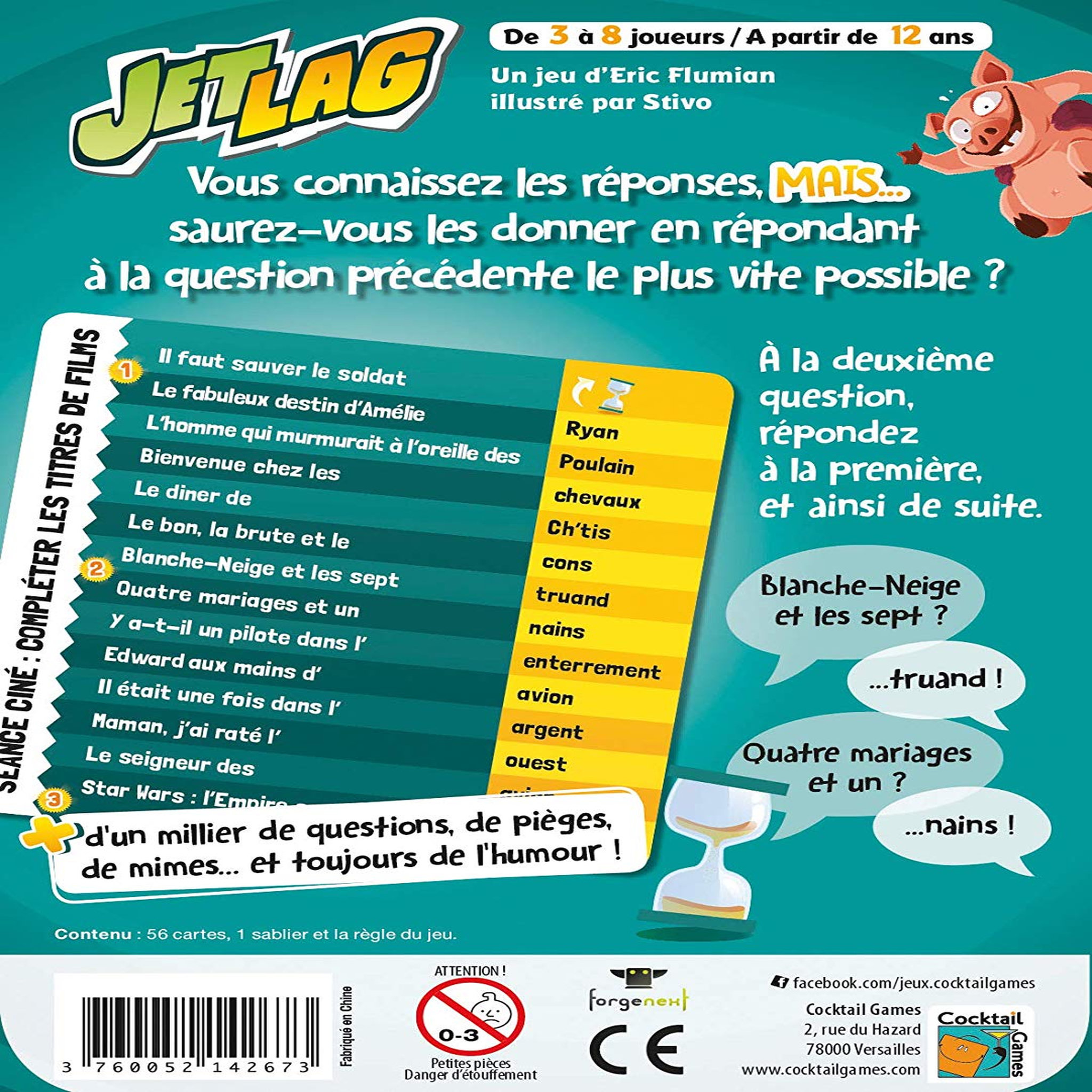 Voir la diapositive 3 : ASMODEE Jeu le quiz complètement décalé - JETLAG