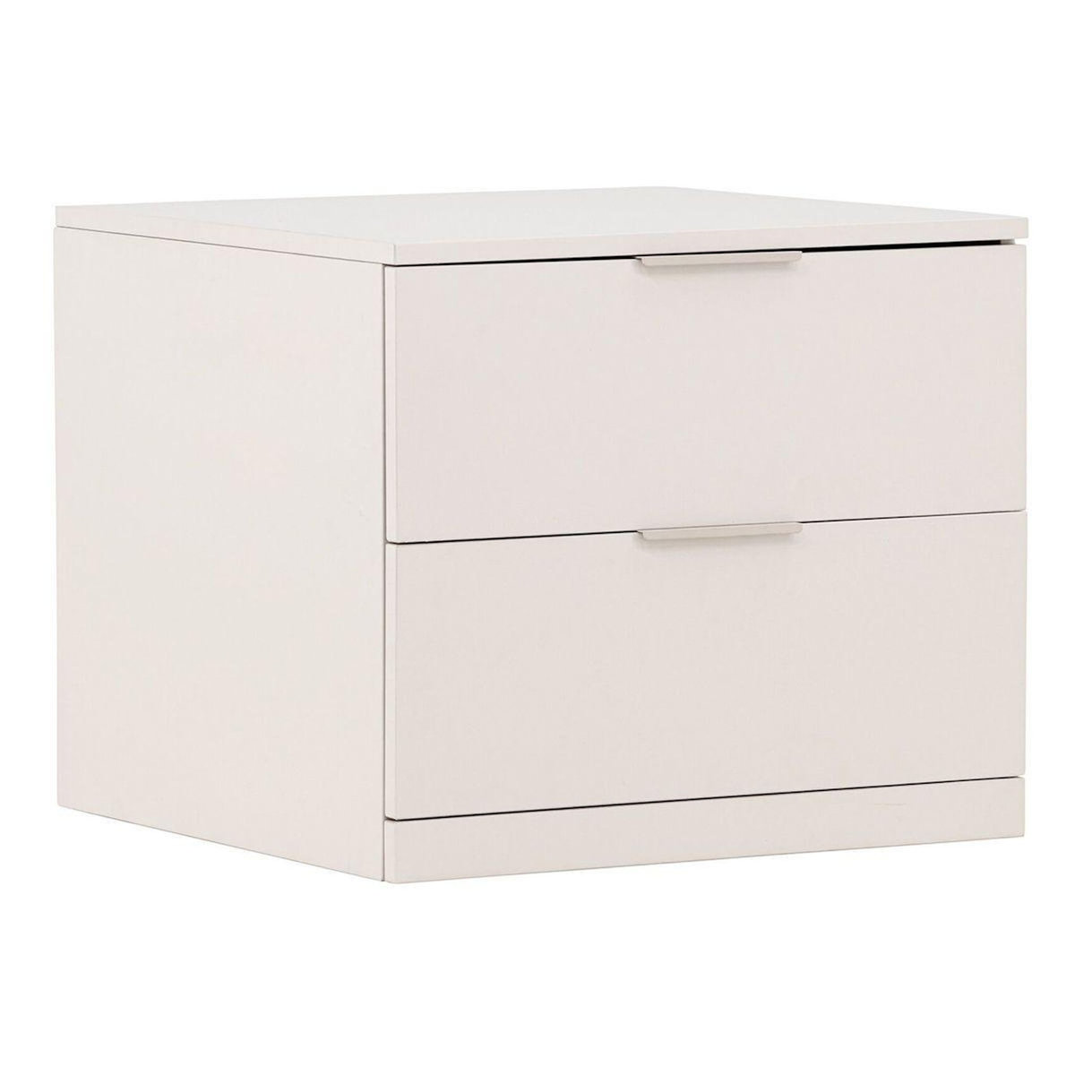 Paris Prix Table de Chevet 2 Tiroirs  Nice  52cm Beige
