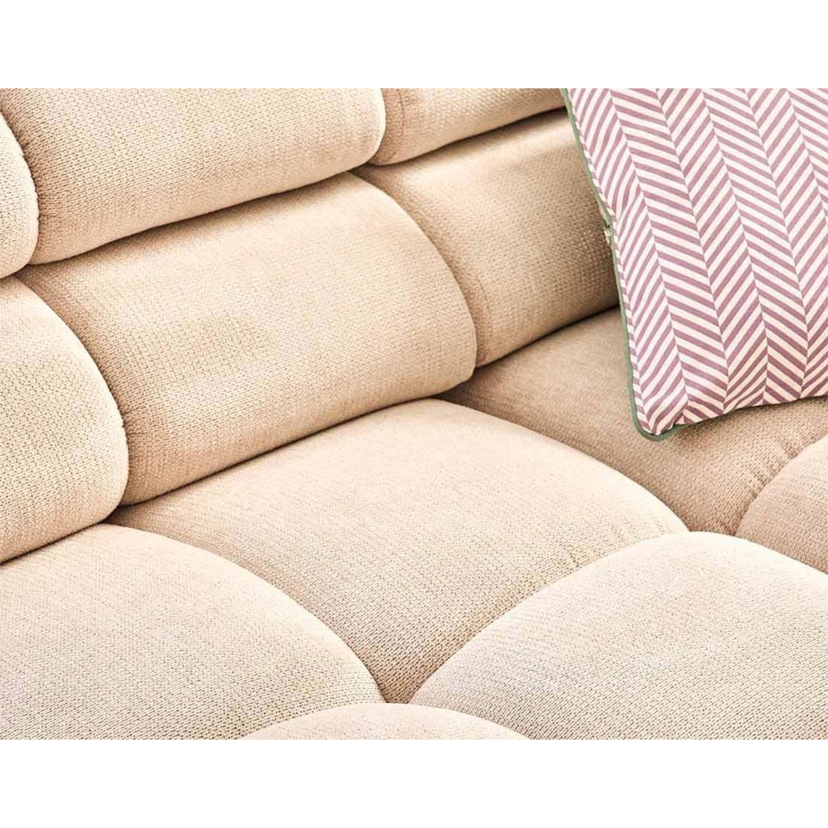 LISA DESIGN Matera - canapé d'angle gauche 3 places avec têtières réglables en tissu texturé