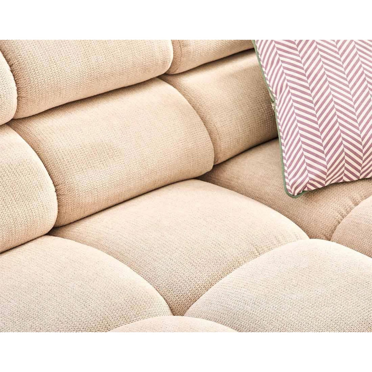 LISA DESIGN Matera - canapé d'angle gauche 3 places avec têtières réglables en tissu texturé