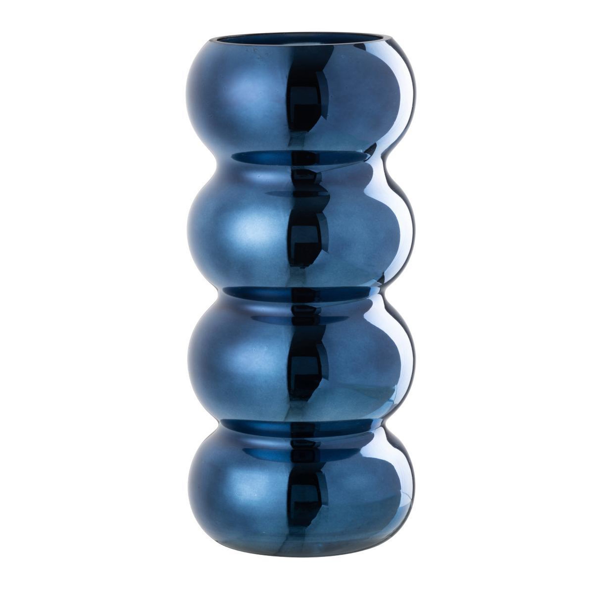J-LINE Vase design chenille  cléa  30cm bleu