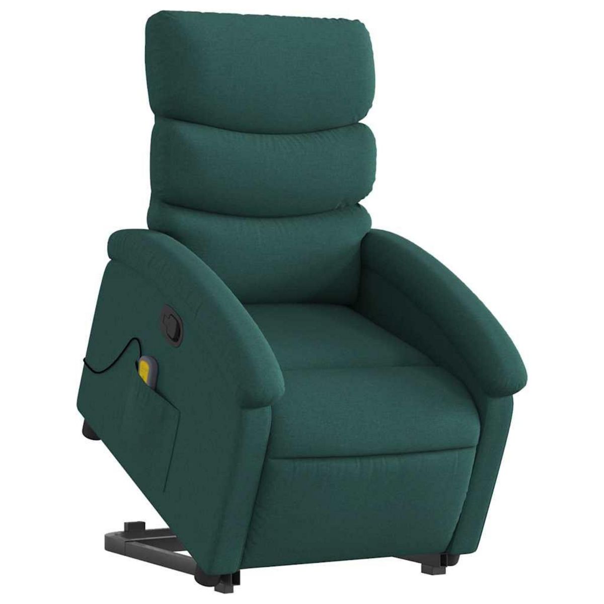 VIDAXL Fauteuil inclinable de massage Vert fonce Tissu