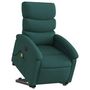 Voir la diapositive 3 : VIDAXL Fauteuil inclinable de massage Vert fonce Tissu