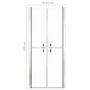 Voir la diapositive 5 : VIDAXL Porte de douche ESG transparent 81x190 cm