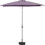 Voir la diapositive 3 : Habitat et Jardin Parasol jardin  Sol 2  - Rectangle - 2 x 3 m - Violet + Dalles à lester incluses