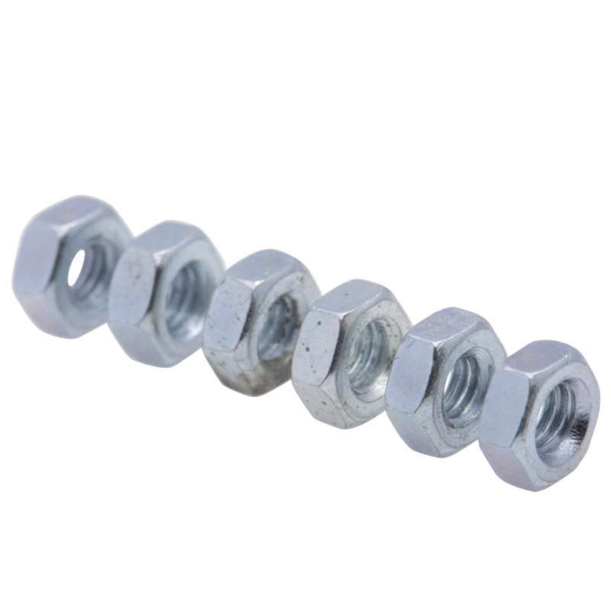 Voir la diapositive 2 :  Boulon tête hexagonale et écrou Vissal finition zinguée Ø4 x 25 mm  lot de 18