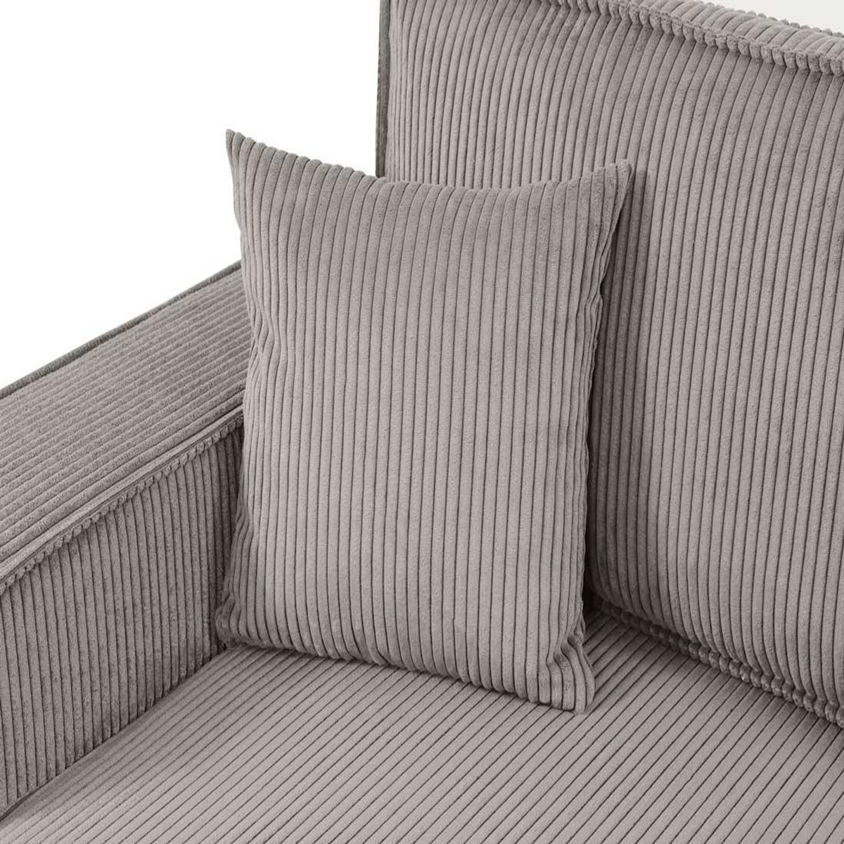 BEST MOBILIER Cezanne - canapé panoramique en u - 7 places - convertible avec coffre - en velours côtelé