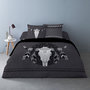 Voir la diapositive 1 : Dourev Housse de couette 260x240 BUFFLE GRIS + 2 taies 100% coton