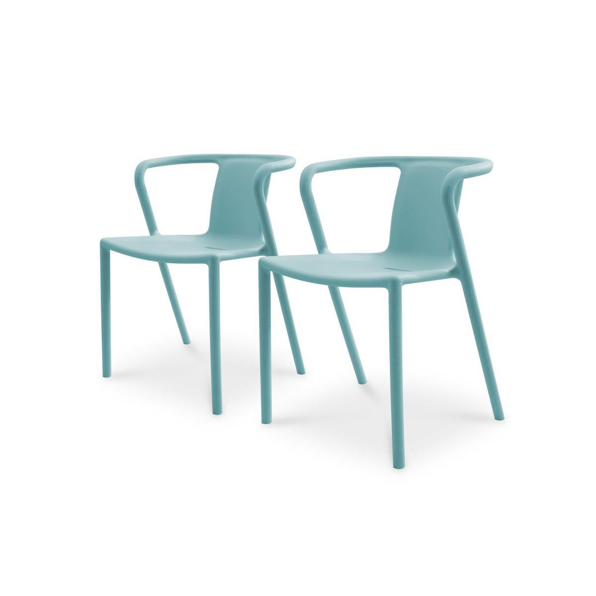 Voir la diapositive 2 : Paris Prix Lot de 2 fauteuils de jardin empilables  diego  72cm bleu azur