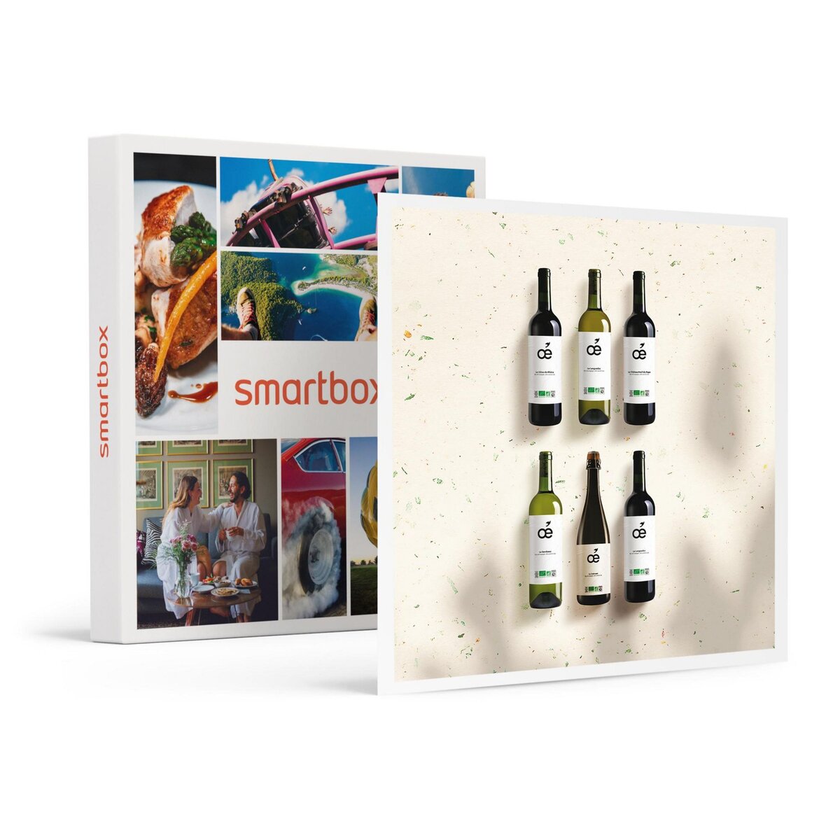 Smartbox Coffret de 6 bouteilles de vin bio livrées à domicile - Coffret Cadeau Gastronomie