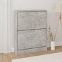 Voir la diapositive 1 : VIDAXL Armoire a chaussures Gris beton 59x17x81 cm Bois d'ingenierie