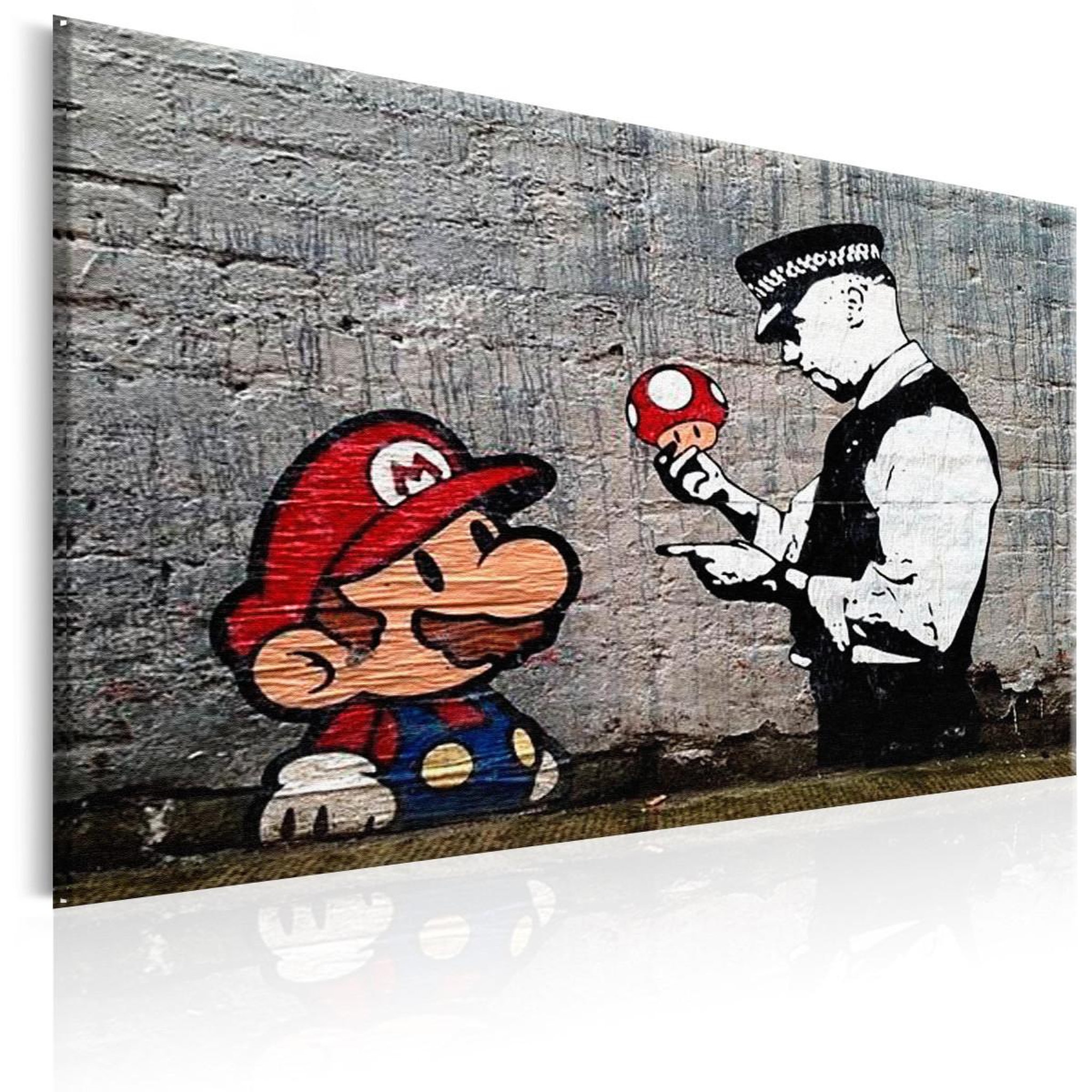 Voir la diapositive 1 : Paris Prix Tableau Imprimé  Mario & Cop - Banksy
