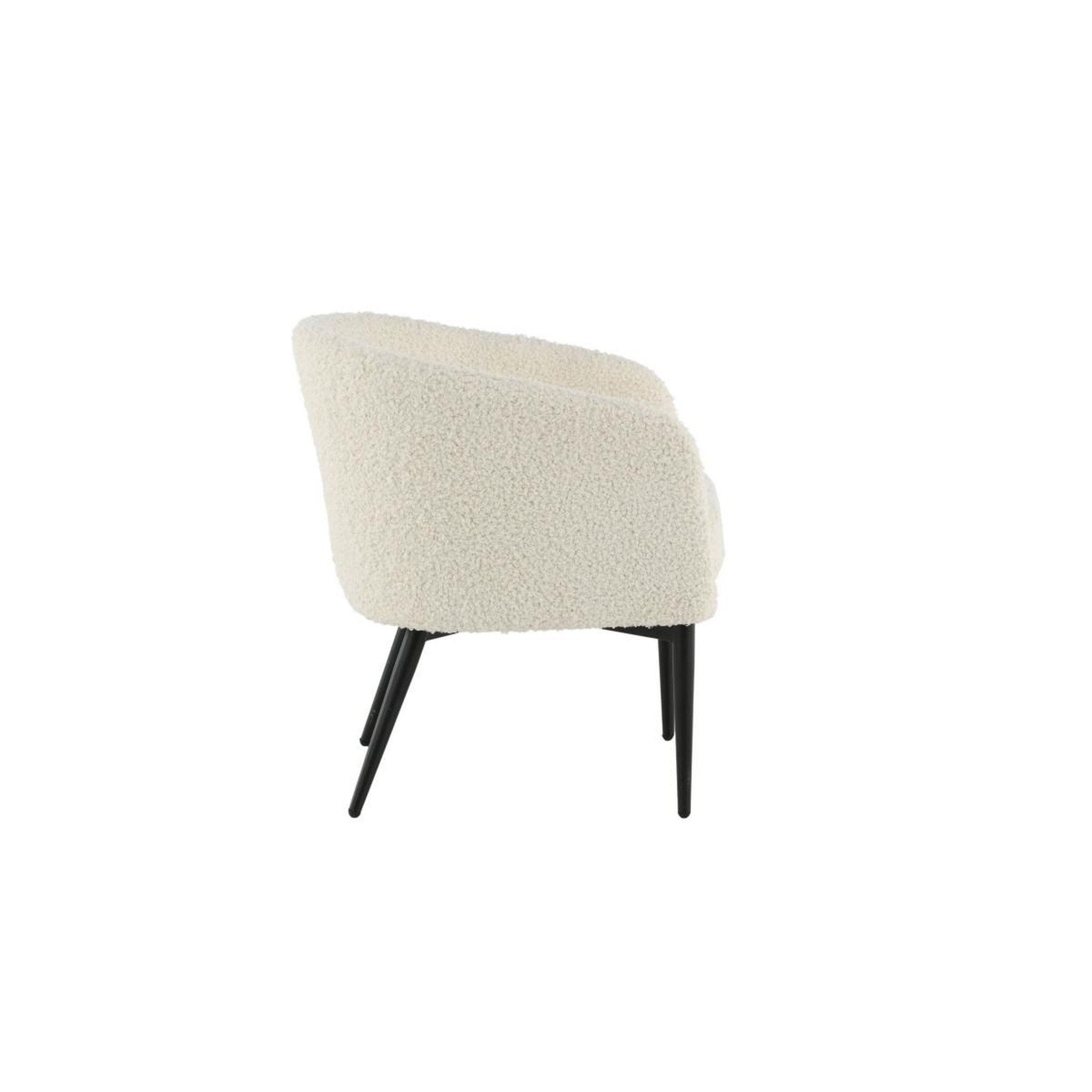Voir la diapositive 4 : Paris Prix Fauteuil design bouclette  fluffy  70cm blanc