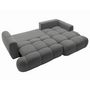 Voir la diapositive 2 : BEST MOBILIER Yulin - canapé d'angle droit 4 places convertible avec coffre en tissu bouclette