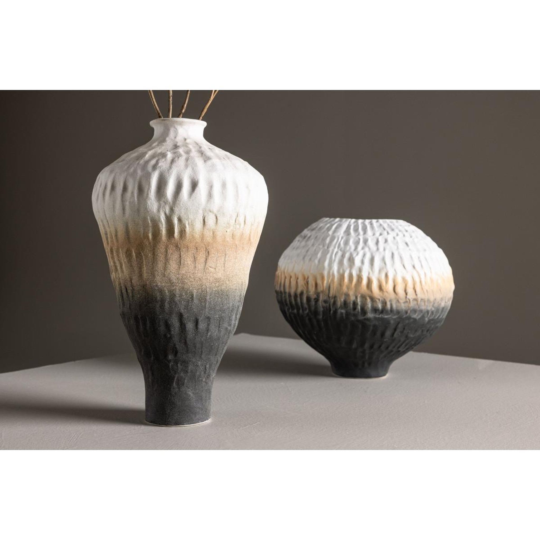 Voir la diapositive 4 : Paris Prix Vase design tricolore  pane  29cm multicolore
