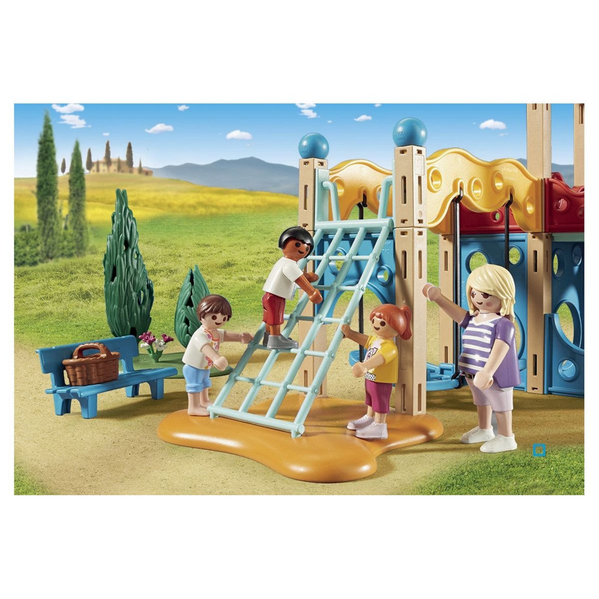 PLAYMOBIL 9423 - Family Fun - Parc de jeu avec toboggan