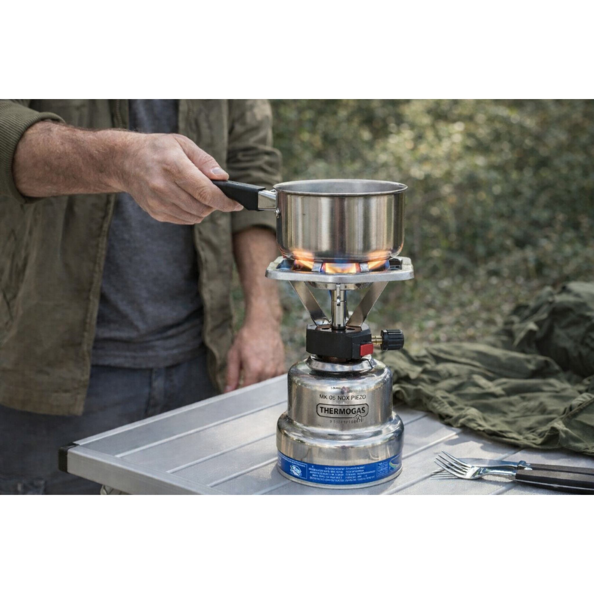 Voir la diapositive 4 : CAMPER GAZ Rechaud gaz piezo 1000w coque inox rechaud camping pour cartouche gaz 190g camper gaz