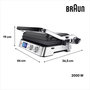 Voir la diapositive 4 : BRAUN Grille-viande CG9047 inox 3 jeux de plaques amovibles, 37x23 cm