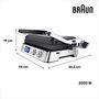 Voir la diapositive 4 : BRAUN Grille-viande CG9047 inox 3 jeux de plaques amovibles, 37x23 cm