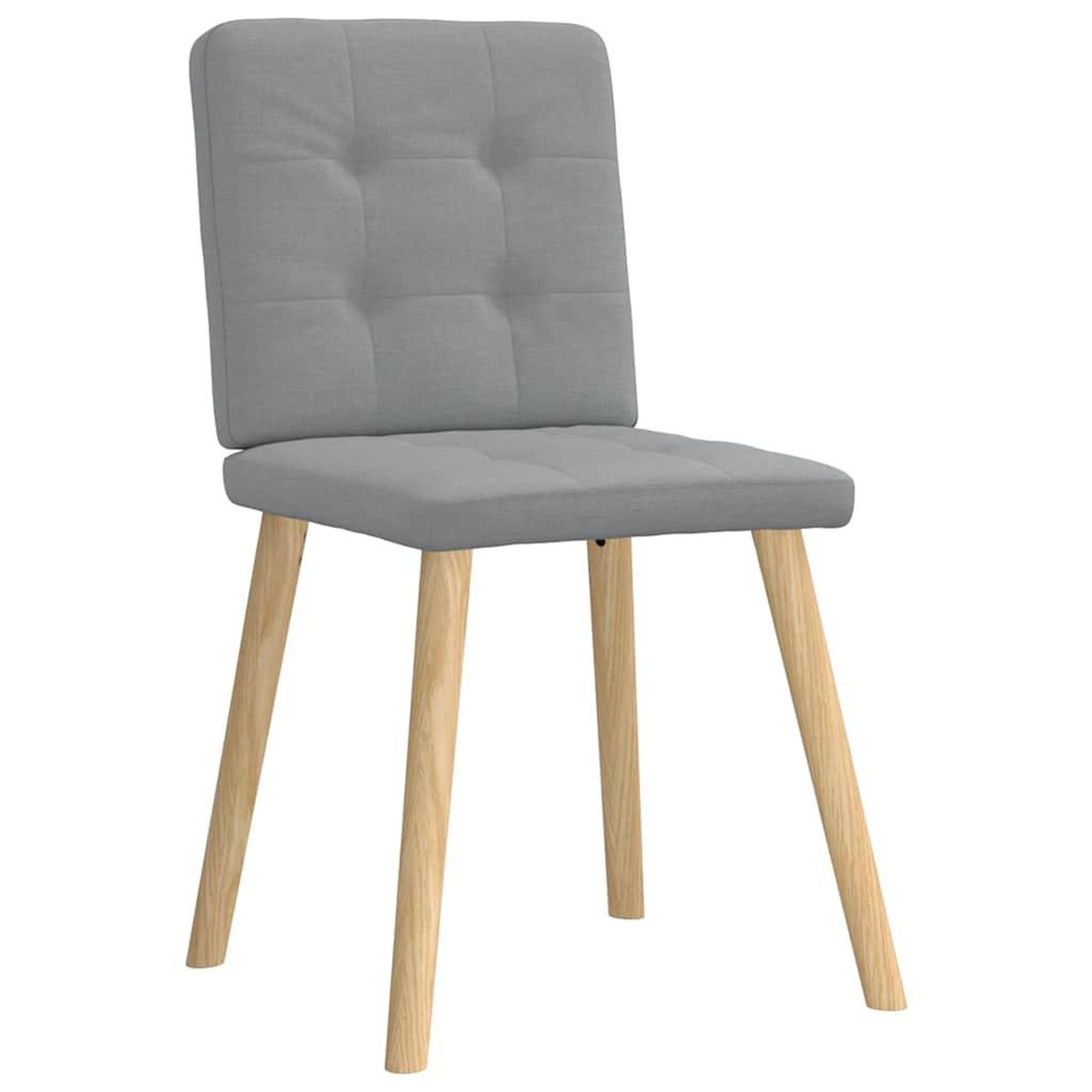Voir la diapositive 3 : VIDAXL Chaises a manger lot de 2 gris clair tissu